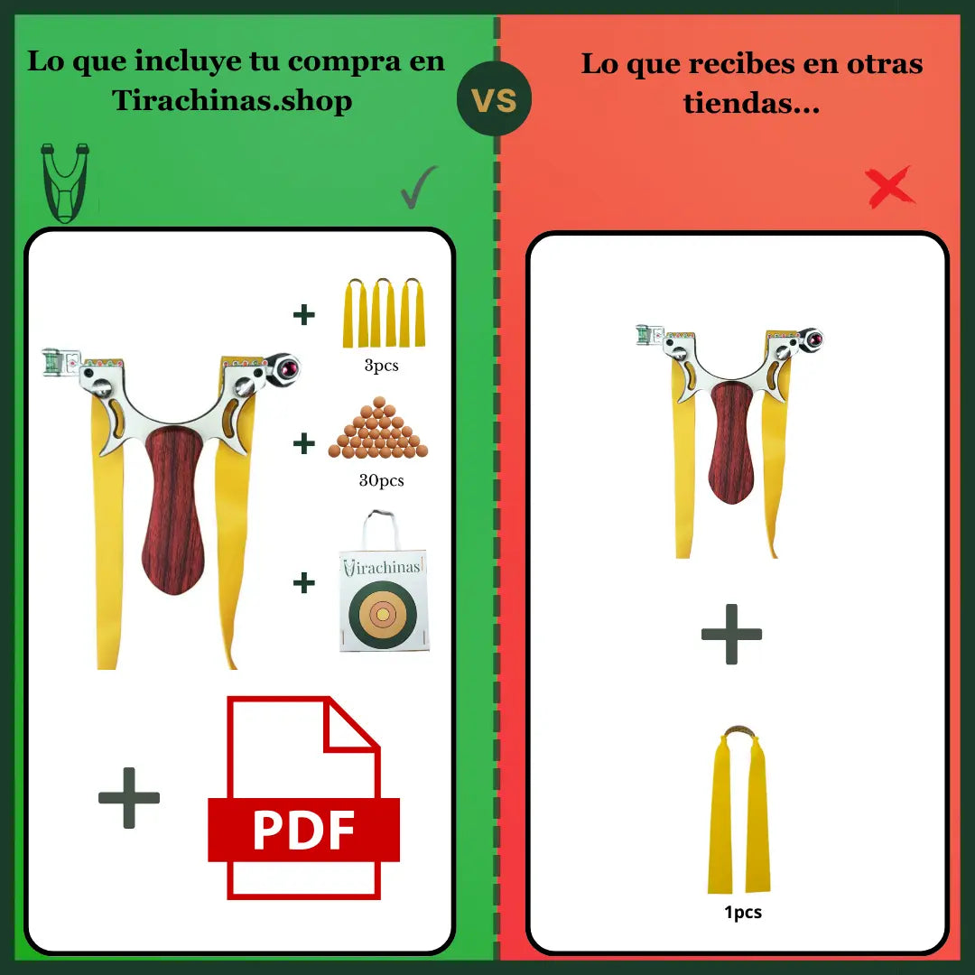 Comparativa con el Tirachinas de caza 
